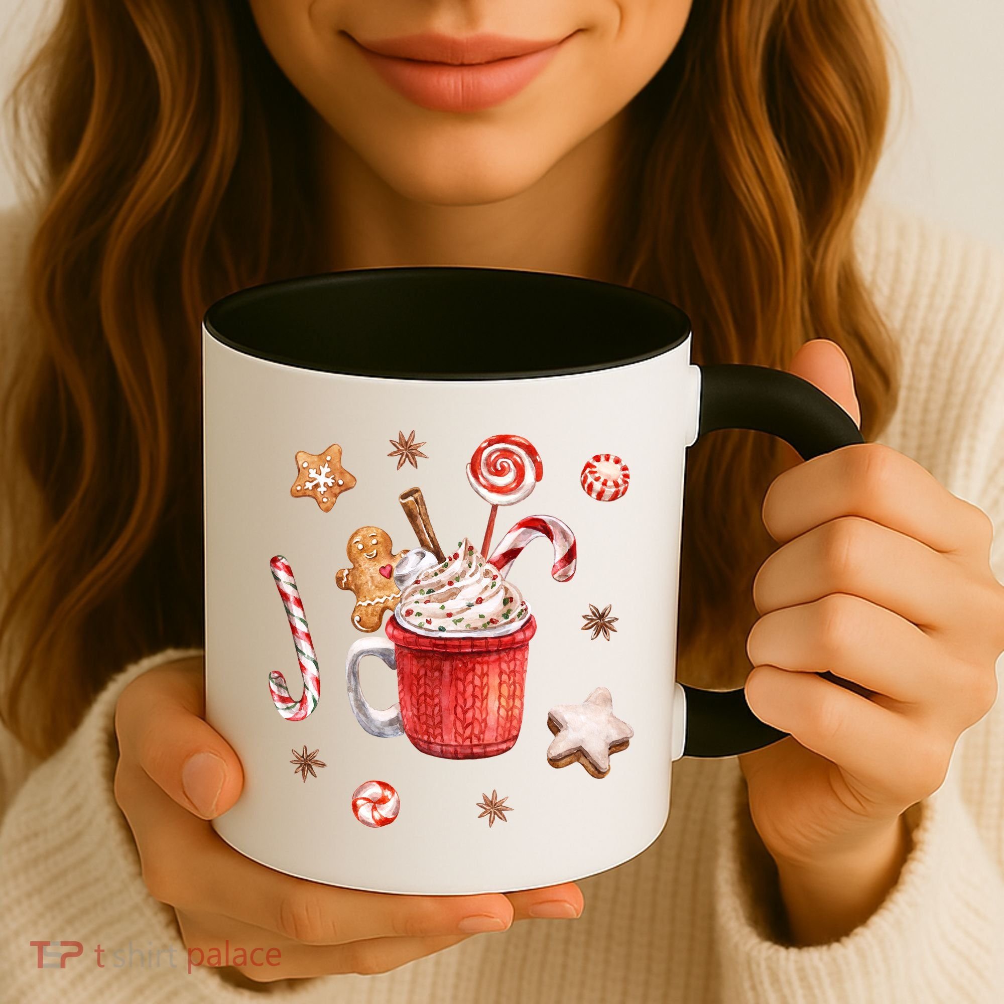 Christmas Season Gingerbread Hot Coco Coffee Mug
