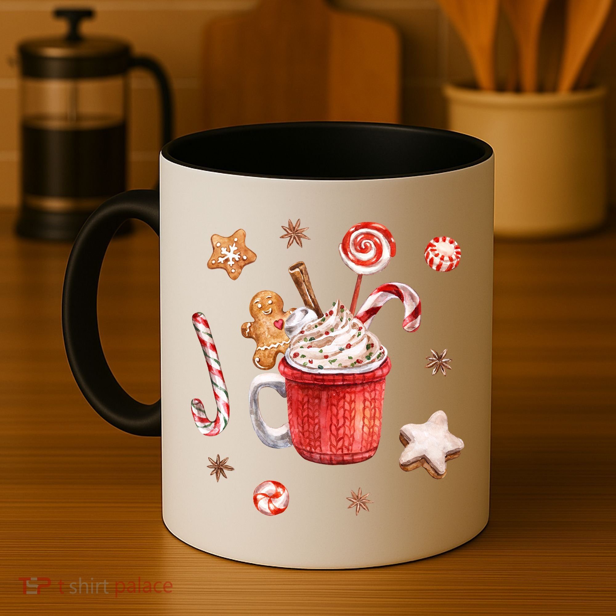 Christmas Season Gingerbread Hot Coco Coffee Mug
