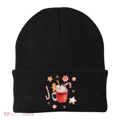 Christmas Season Gingerbread Hot Coco Beanie