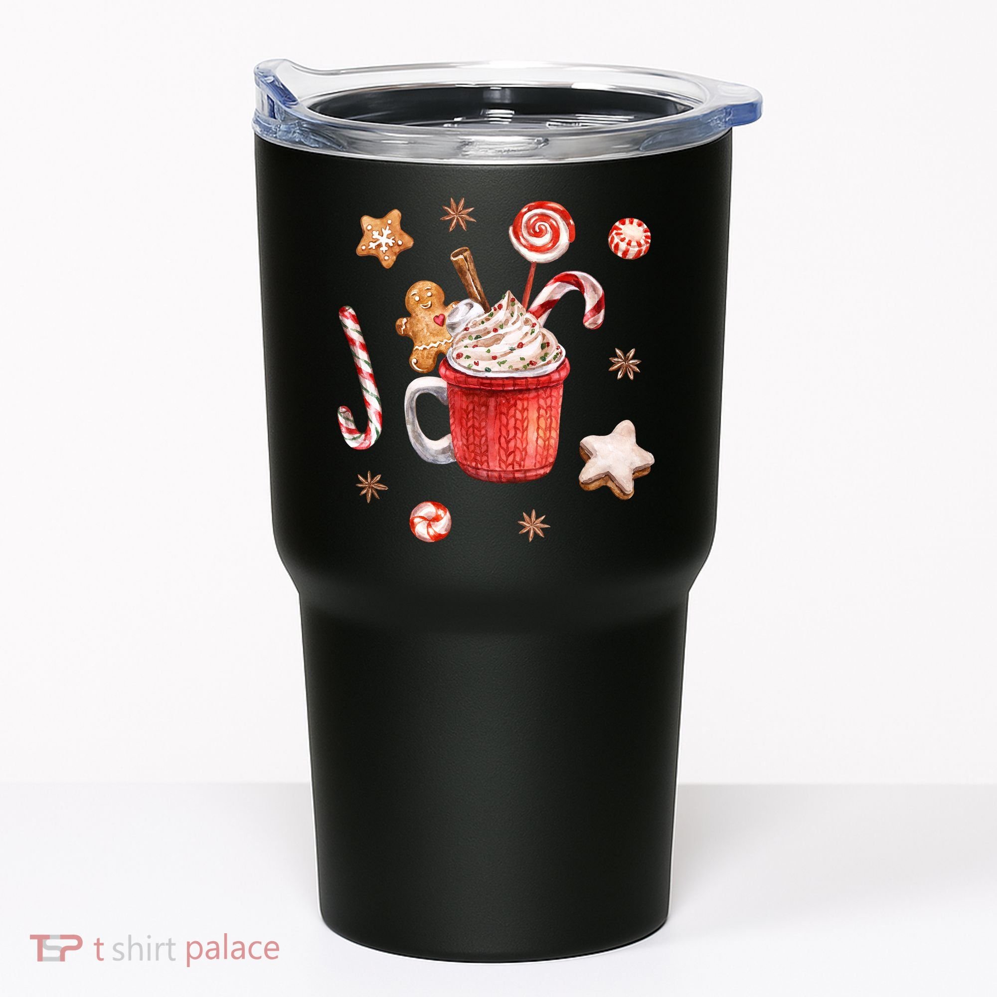 Christmas Season Gingerbread Hot Coco Tumbler