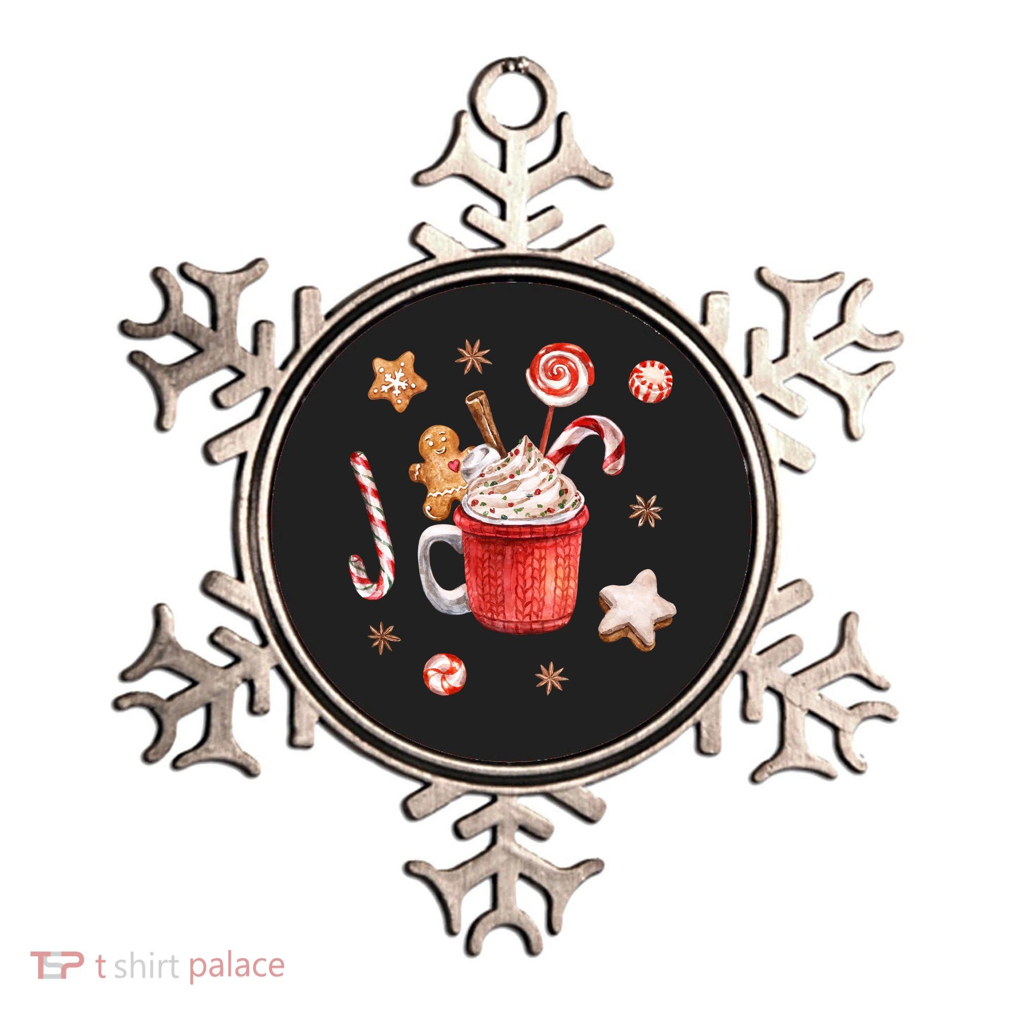 Christmas Season Gingerbread Hot Coco Ornament