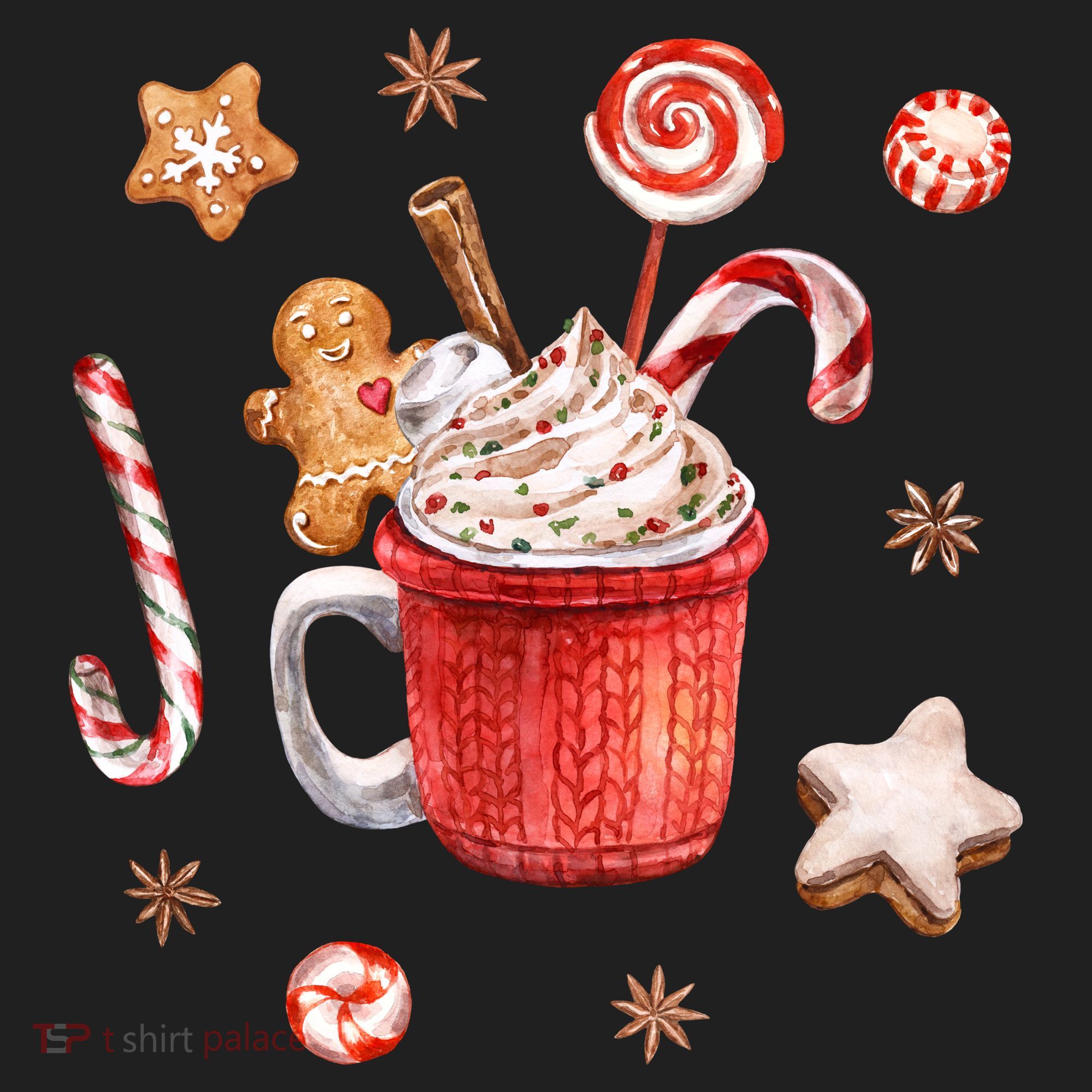 Christmas Season Gingerbread Hot Coco Hat
