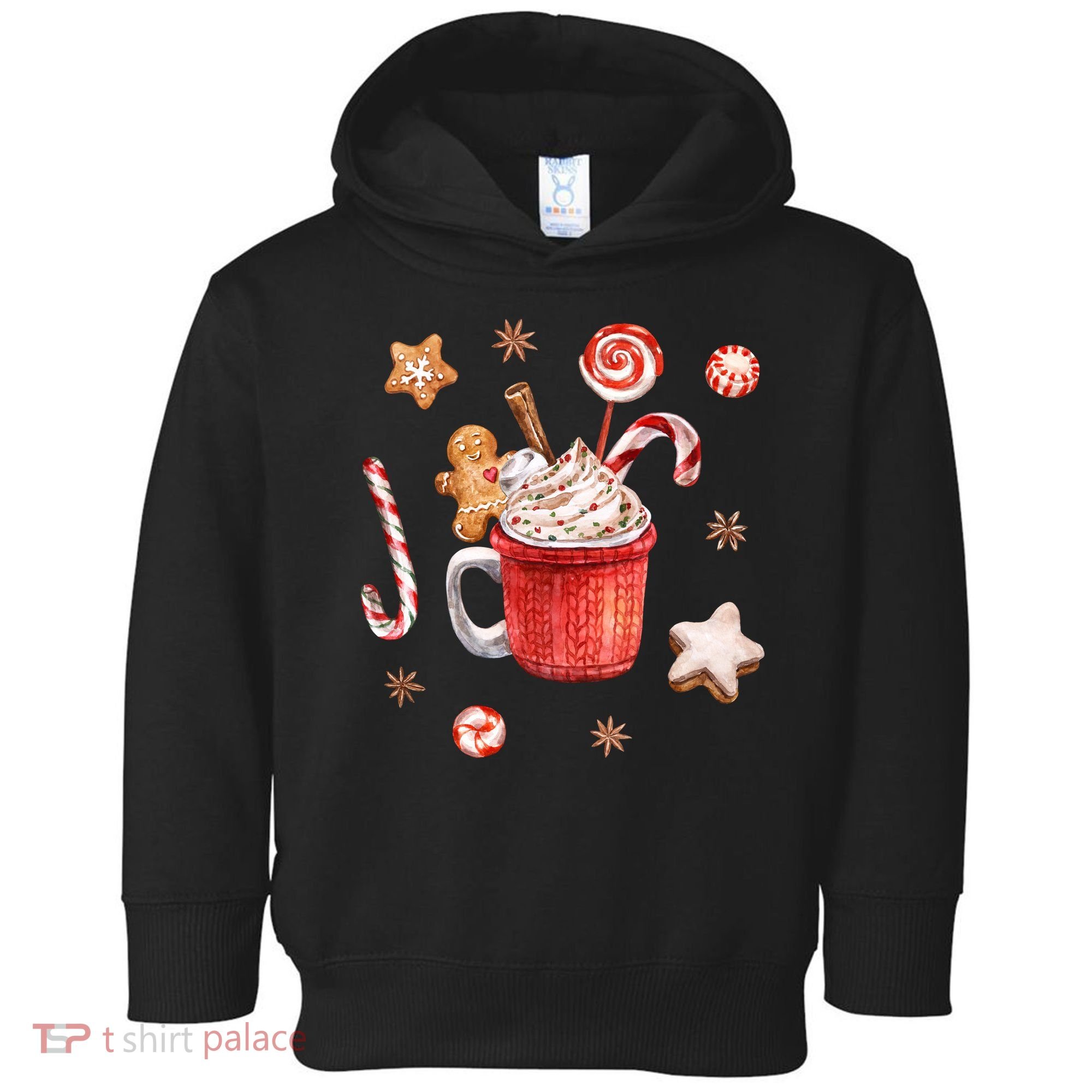 Christmas Season Gingerbread Hot Coco Toddler Hoodie