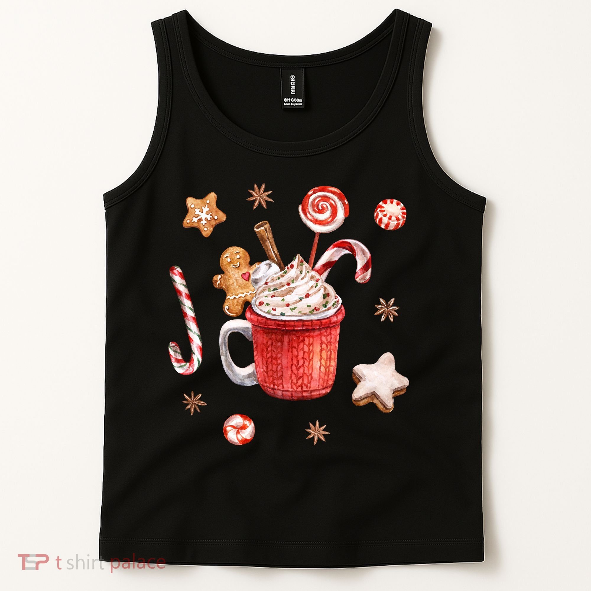 Christmas Season Gingerbread Hot Coco Tank Top