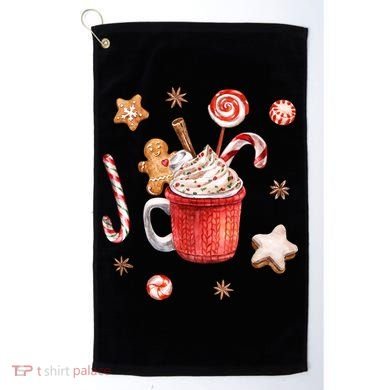 Christmas Season Gingerbread Hot Coco Golf Towel