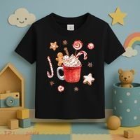 Christmas Season Gingerbread Hot Coco Toddler T-Shirt thumb 3