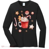 Christmas Season Gingerbread Hot Coco Women's Long Sleeve Shirt thumb 0