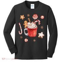 Christmas Season Gingerbread Hot Coco Kids Long Sleeve Shirt thumb 0