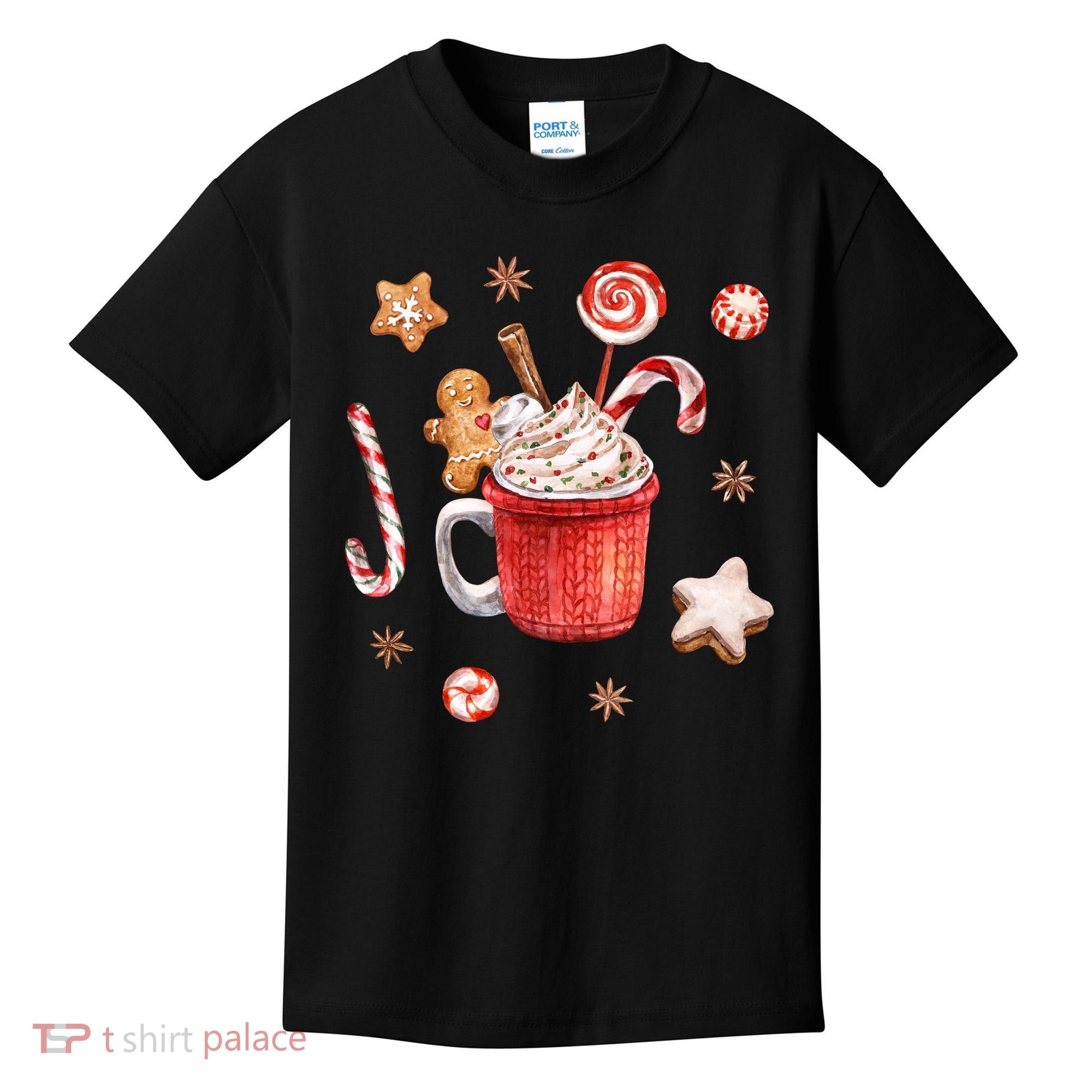 Christmas Season Gingerbread Hot Coco Kids T-Shirt