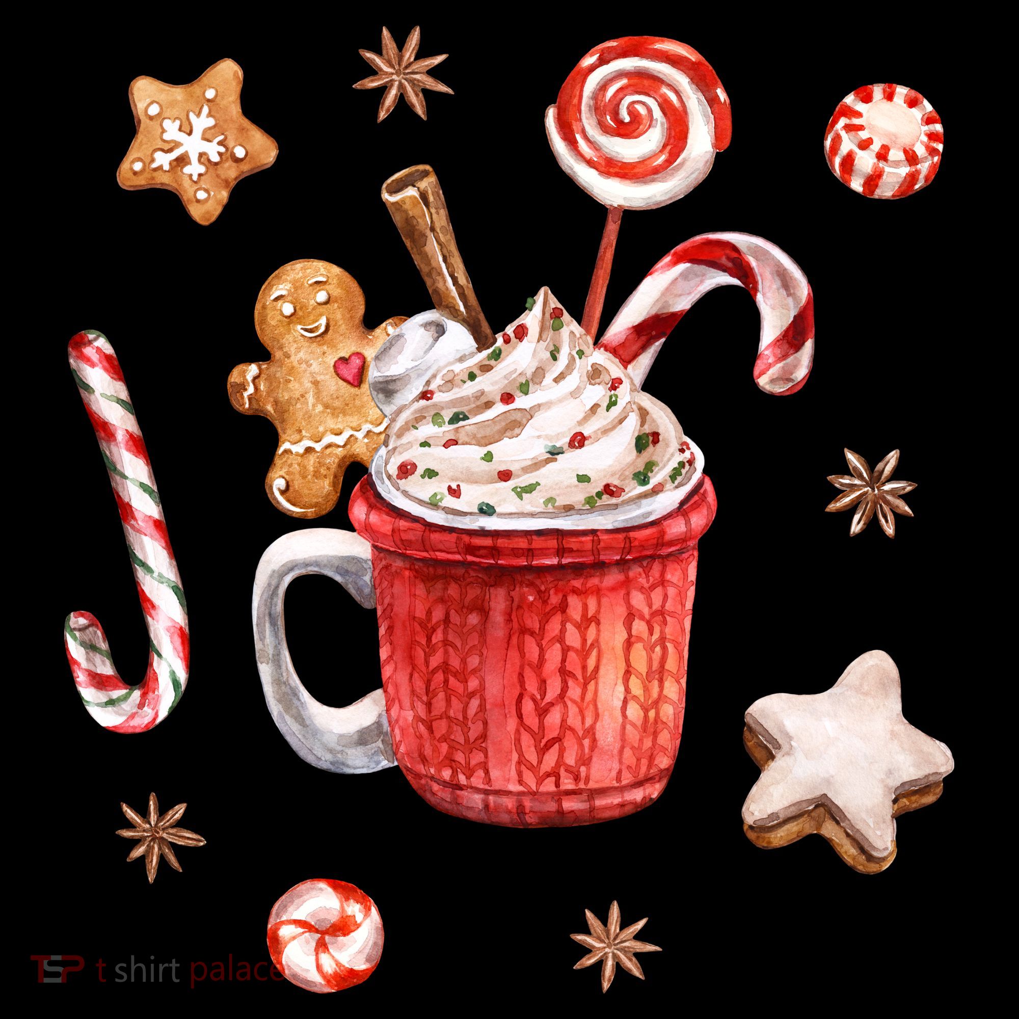 Christmas Season Gingerbread Hot Coco Kids T-Shirt
