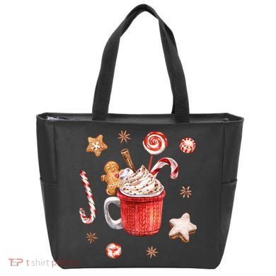 Christmas Season Gingerbread Hot Coco Tote Bag