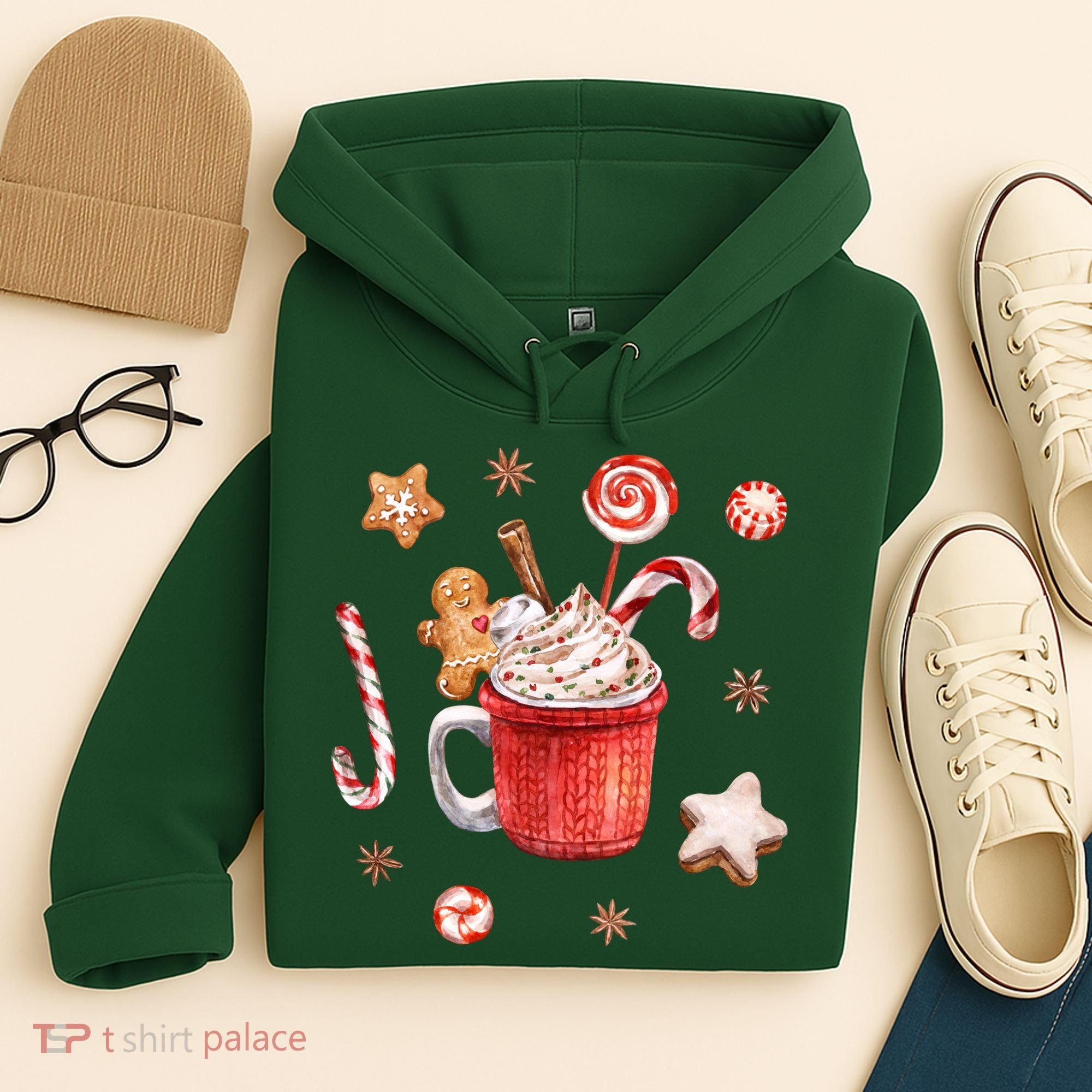Christmas Season Gingerbread Hot Coco Hoodie