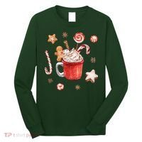 Christmas Season Gingerbread Hot Coco Long Sleeve Shirt thumb 0