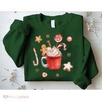 Christmas Season Gingerbread Hot Coco Sweatshirt thumb 2