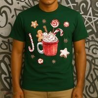 Christmas Season Gingerbread Hot Coco T-Shirt thumb 3