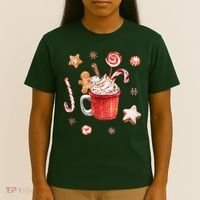 Christmas Season Gingerbread Hot Coco T-Shirt thumb 4