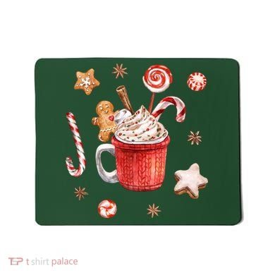 Christmas Season Gingerbread Hot Coco Mousepad