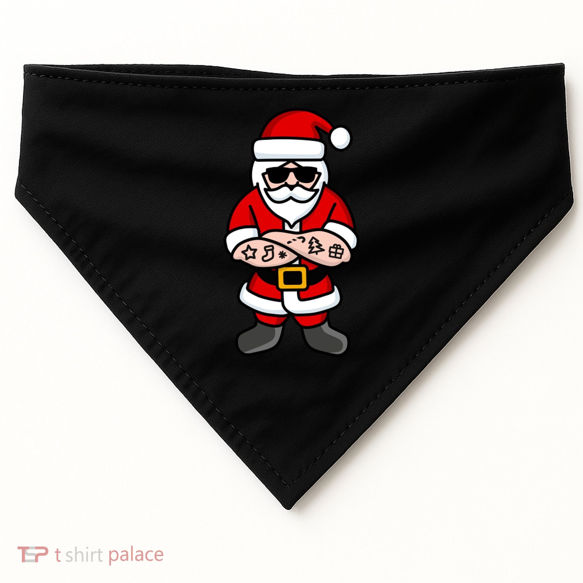 Cool Santa Gangster USA-Made Doggie Bandana