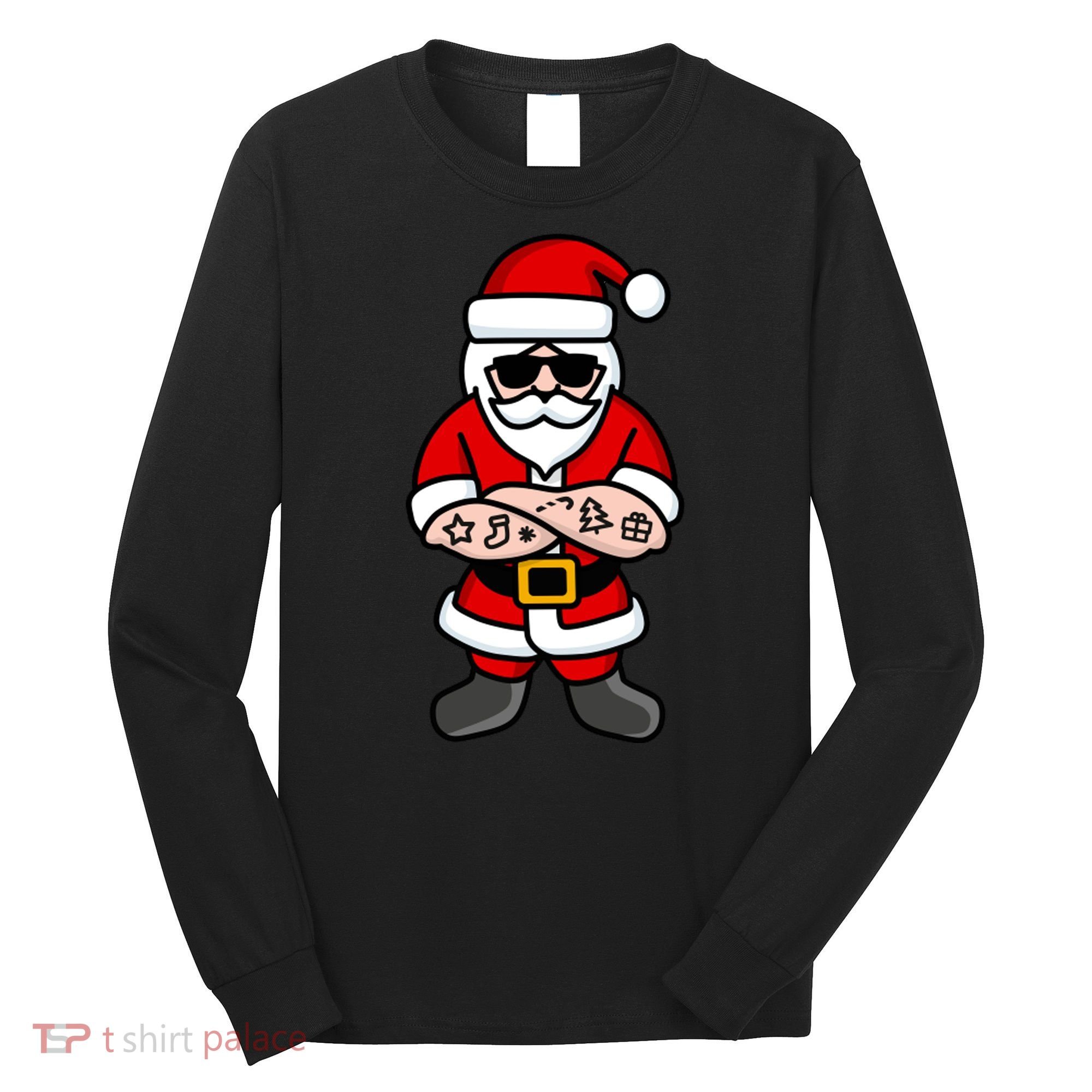 Cool Santa Gangster Long Sleeve Shirt