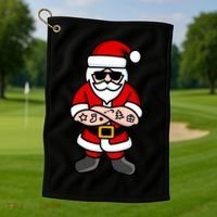 Cool Santa Gangster Golf Towel thumb 1