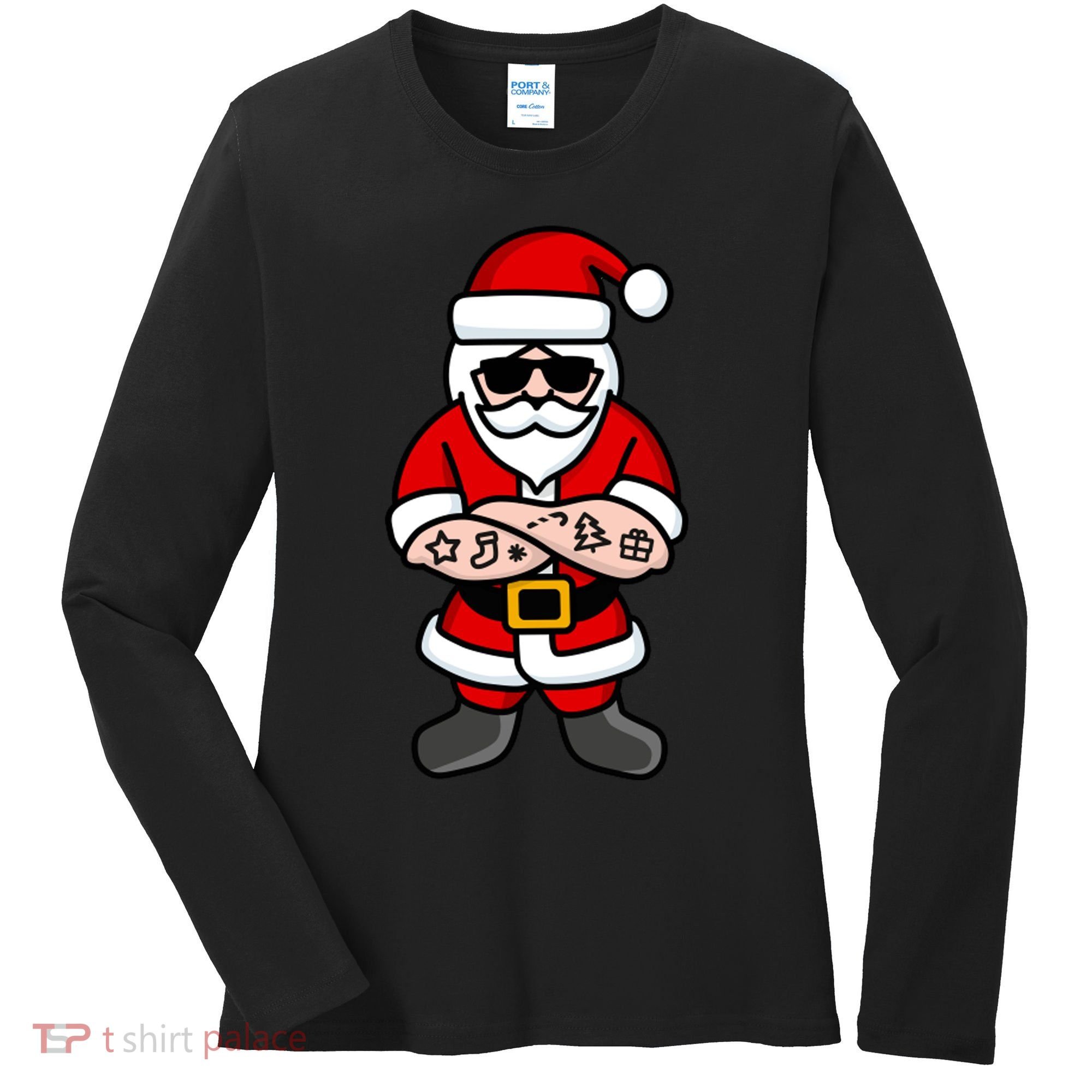 Cool Santa Gangster Women's Long Sleeve Shirt