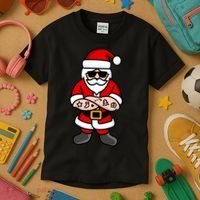 Cool Santa Gangster Kids T-Shirt thumb 3