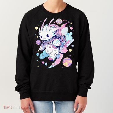 Cute Space Galaxy Axolotl Pastel Goth Aesthetic Nu Goth Women's Sweatshirt