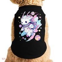 Cute Space Galaxy Axolotl Pastel Goth Aesthetic Nu Goth Doggie Tank thumb 0