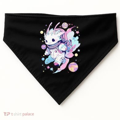 Cute Space Galaxy Axolotl Pastel Goth Aesthetic Nu Goth USA-Made Doggie Bandana