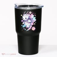 Cute Space Galaxy Axolotl Pastel Goth Aesthetic Nu Goth Tumbler thumb 0