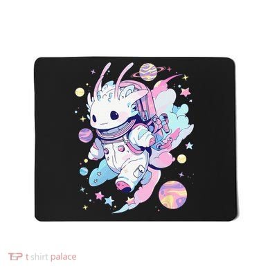 Cute Space Galaxy Axolotl Pastel Goth Aesthetic Nu Goth Mousepad