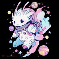Cute Space Galaxy Axolotl Pastel Goth Aesthetic Nu Goth Ornament thumb 1
