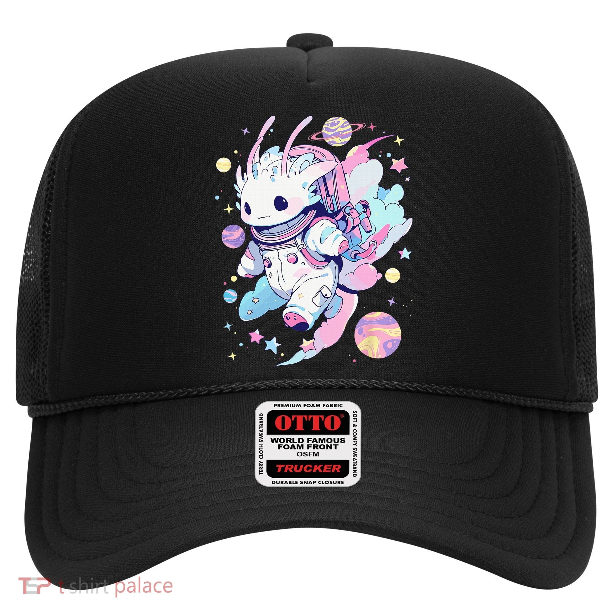 Cute Space Galaxy Axolotl Pastel Goth Aesthetic Nu Goth Hat