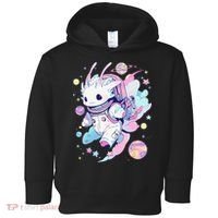 Cute Space Galaxy Axolotl Pastel Goth Aesthetic Nu Goth Toddler Hoodie thumb 0