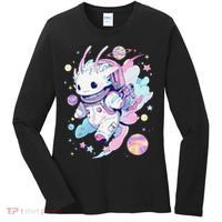 Cute Space Galaxy Axolotl Pastel Goth Aesthetic Nu Goth Women's Long Sleeve Shirt thumb 0