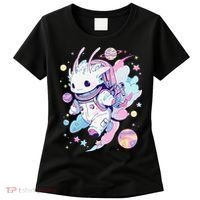 Cute Space Galaxy Axolotl Pastel Goth Aesthetic Nu Goth Women's T-Shirt thumb 0