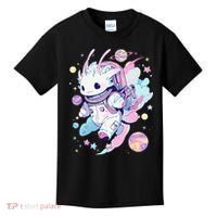 Cute Space Galaxy Axolotl Pastel Goth Aesthetic Nu Goth Kids T-Shirt thumb 0