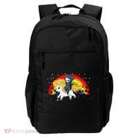 Cute Scary Ghost Face Skull Reaper On Golden Unicorn Rainbow Backpack thumb 0