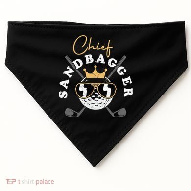 Chief Sandbagger Gift for Golf Meme BJJ Chess Sandbag USA-Made Doggie Bandana