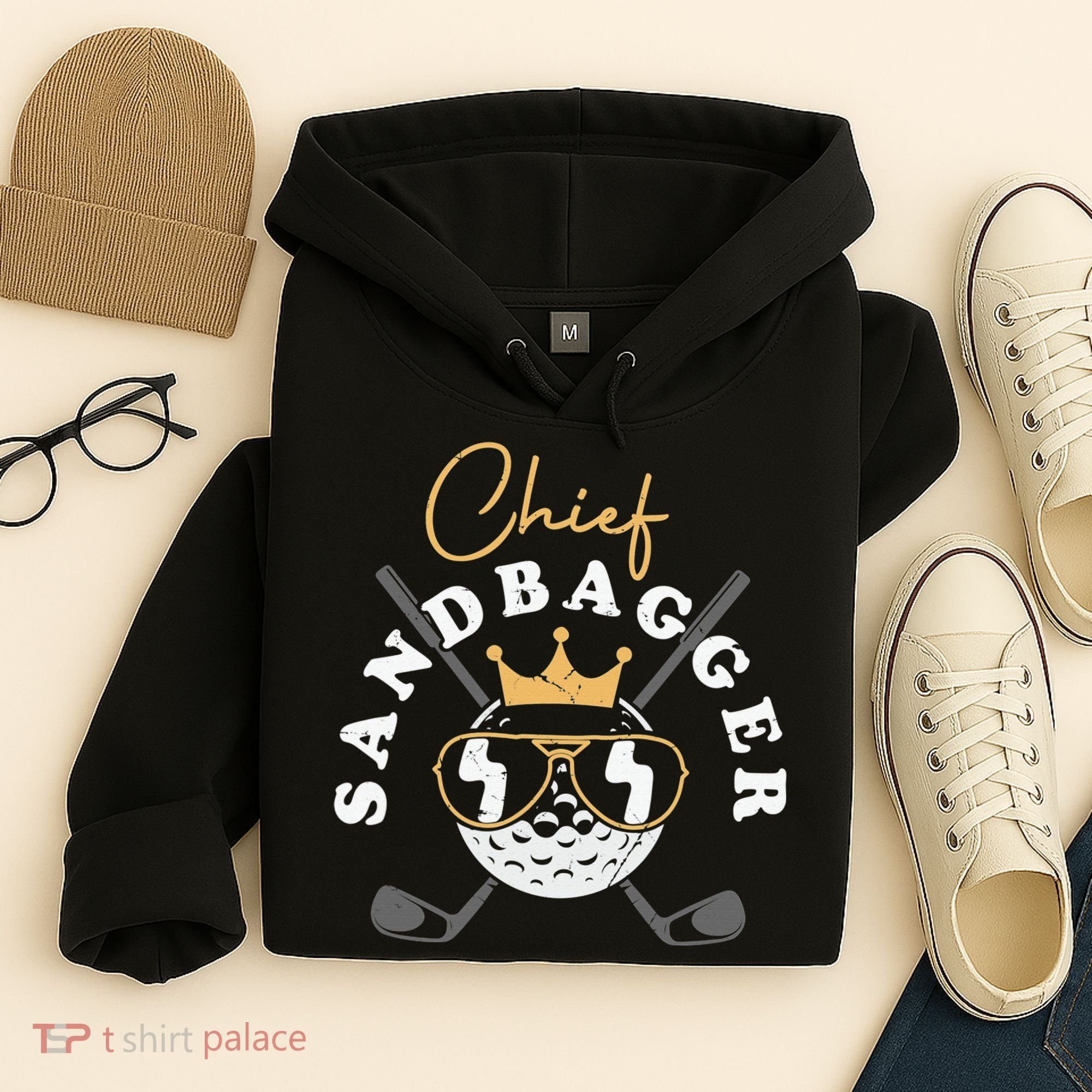 Chief Sandbagger Gift for Golf Meme BJJ Chess Sandbag Hoodie