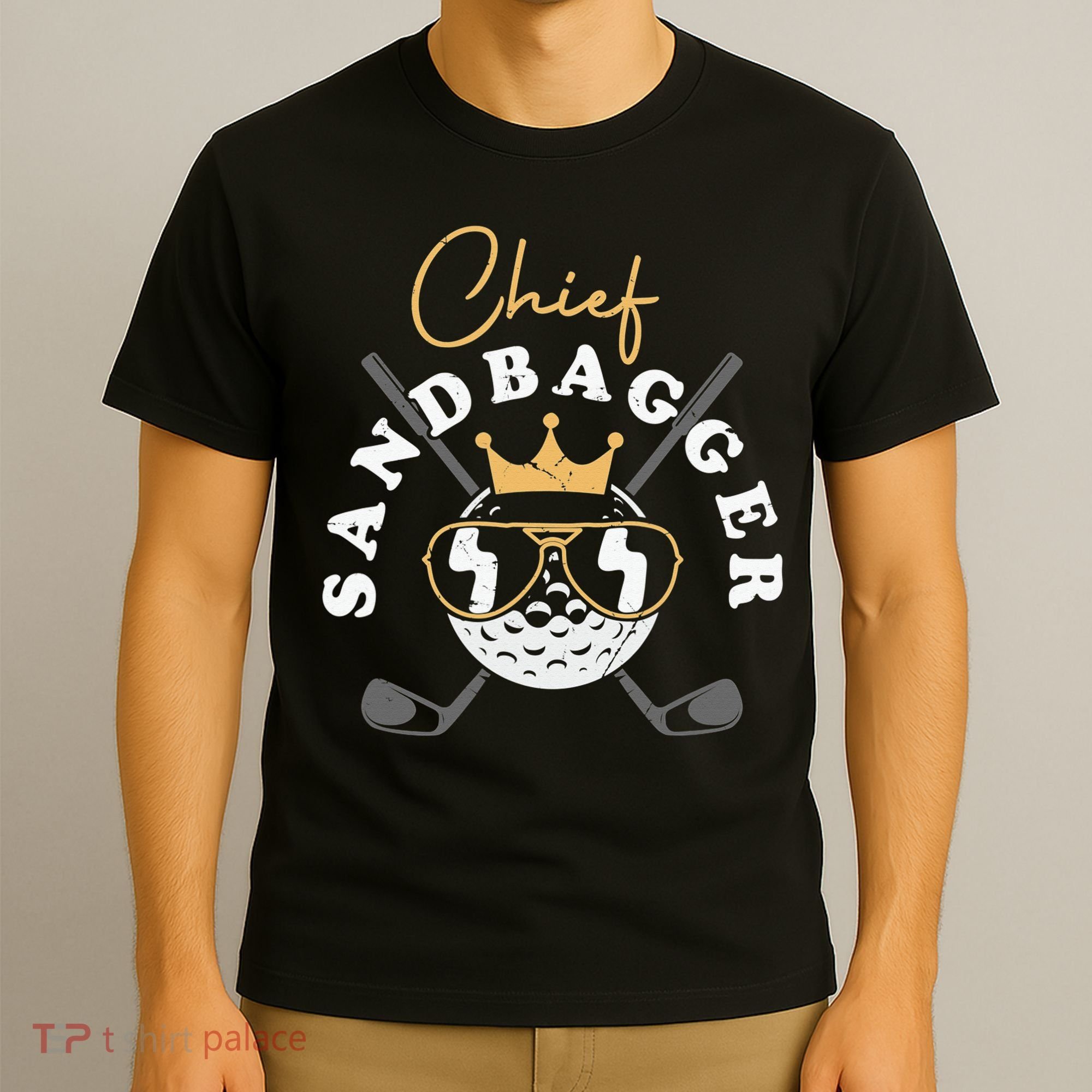 Chief Sandbagger Gift for Golf Meme BJJ Chess Sandbag T-Shirt