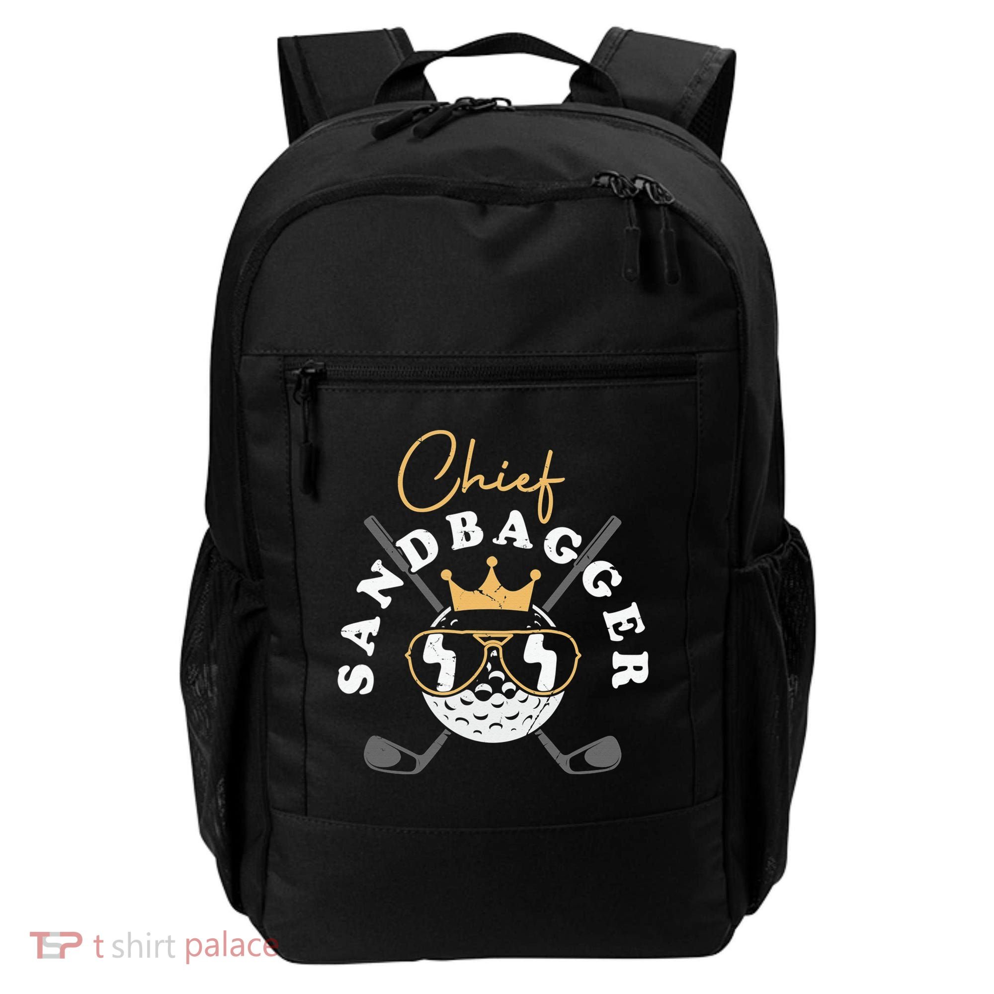 Chief Sandbagger Gift for Golf Meme BJJ Chess Sandbag Backpack