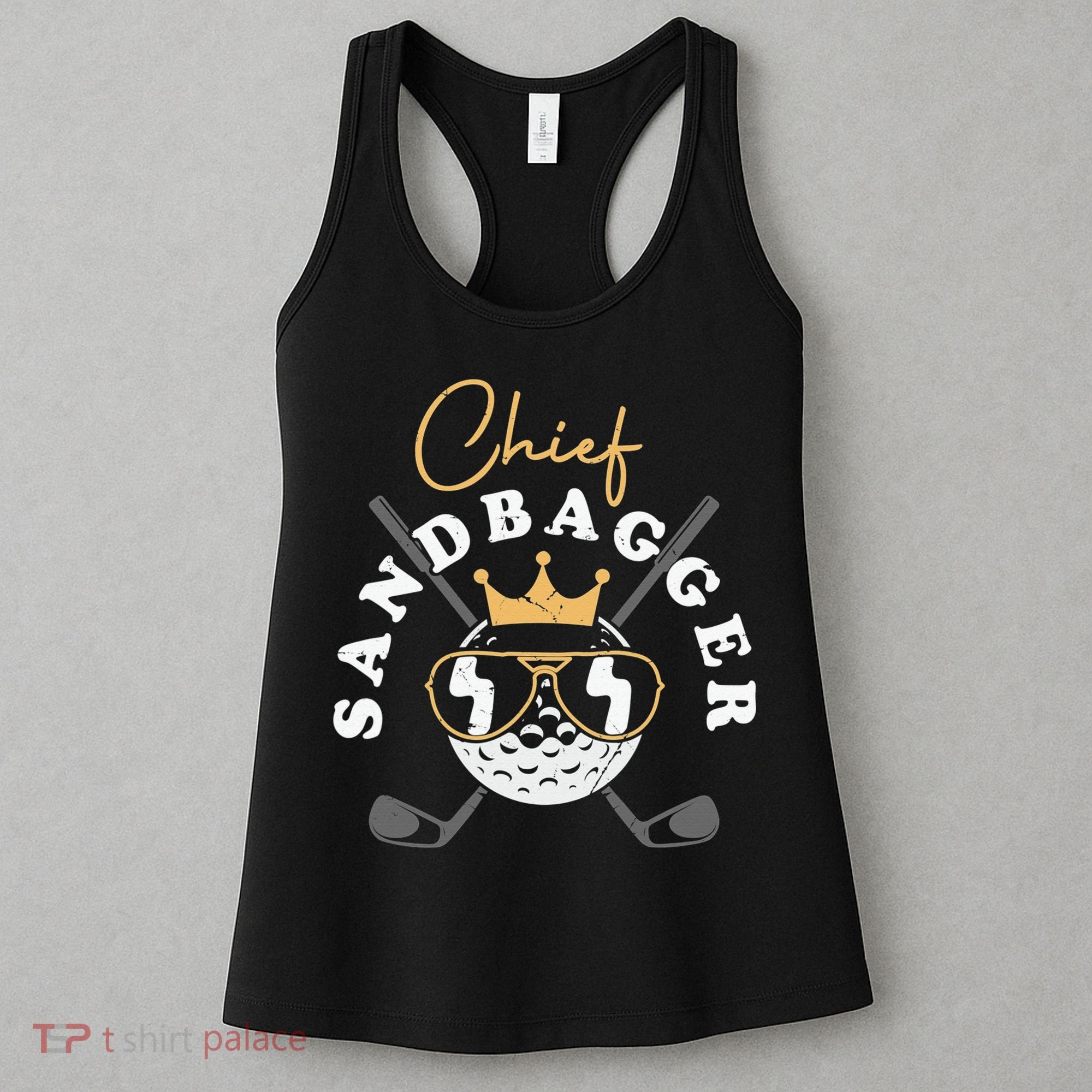 Chief Sandbagger Gift for Golf Meme BJJ Chess Sandbag Women's Tank Top