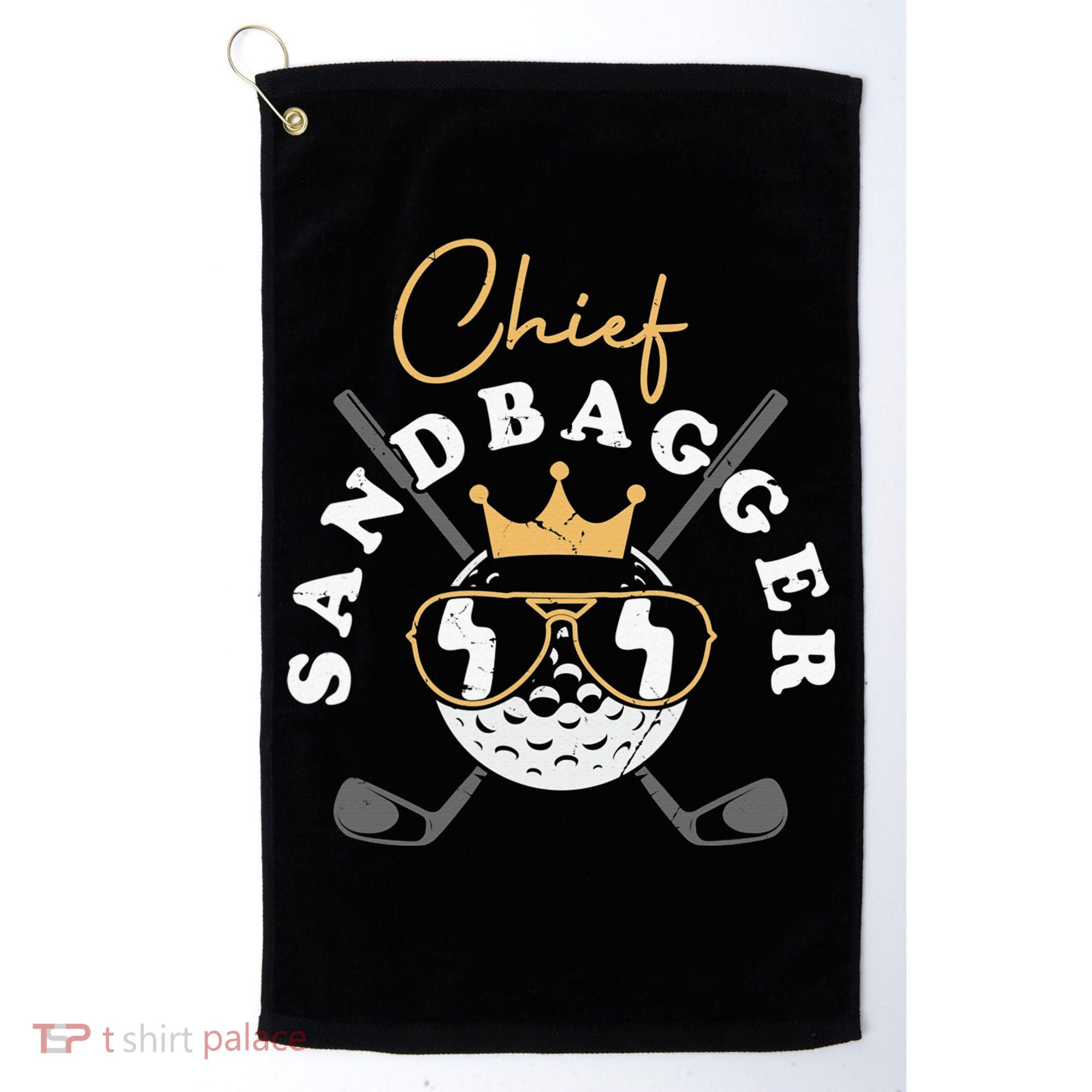 Chief Sandbagger Gift for Golf Meme BJJ Chess Sandbag Golf Towel