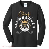 Chief Sandbagger Gift for Golf Meme BJJ Chess Sandbag Kids Long Sleeve Shirt thumb 0