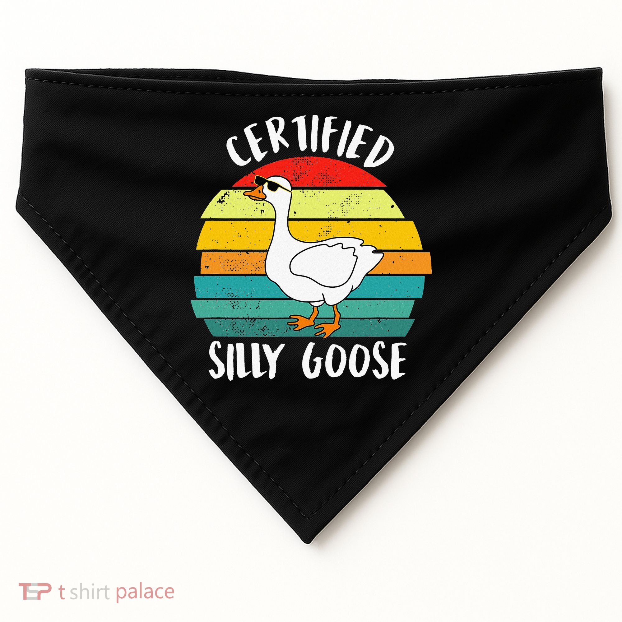 Certified Silly Goose Funny Goose Lover Farmer Farm Life USA-Made Doggie Bandana