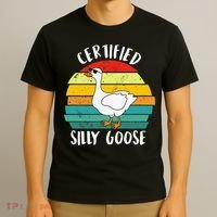 Certified Silly Goose Funny Goose Lover Farmer Farm Life T-Shirt thumb 3
