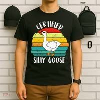 Certified Silly Goose Funny Goose Lover Farmer Farm Life T-Shirt thumb 6
