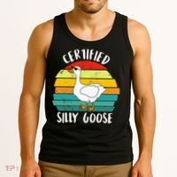 Certified Silly Goose Funny Goose Lover Farmer Farm Life Tank Top thumb 3