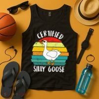 Certified Silly Goose Funny Goose Lover Farmer Farm Life Tank Top thumb 4